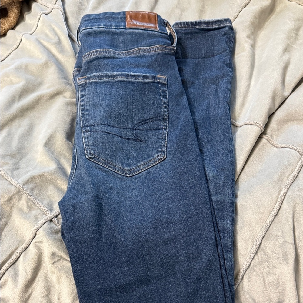 Dark Blue Straight-Leg Jeans